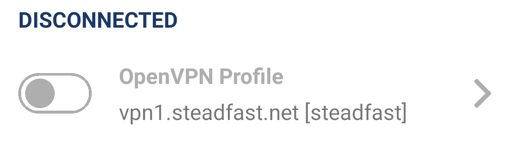 OpenVPN Connect Profile Disconnected